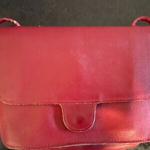 Vintage Mundi Genuine Leather Mini Crossbody / Shoulder Bag – Red